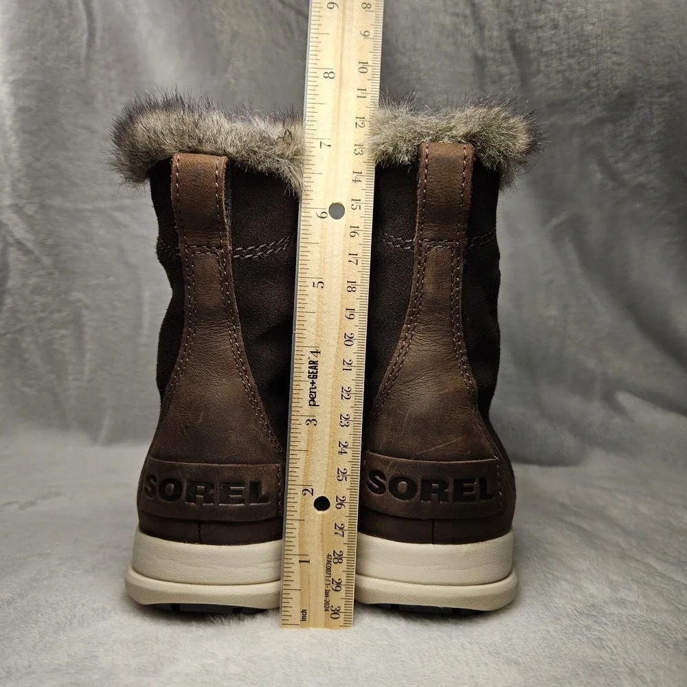 Sorel Explorer Joan Women's Boots Size 6 Brown Suede‎ Waterproof Winter Fur
